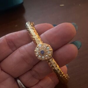 Gold and Purple Accent Bracelet